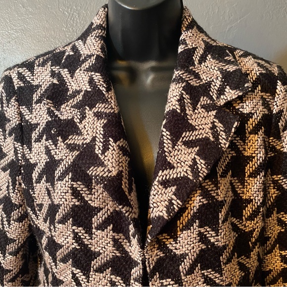I.N.C black and white large pattern houndstooth jacket - Picture 14 of 16